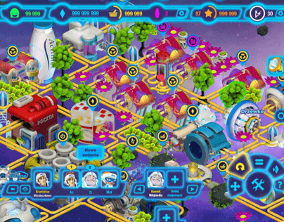 Kosmiczne miasteczko Actimela, a space city builder